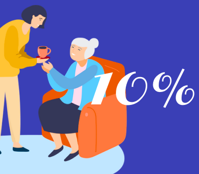 Скидка 10% для пенсионеров